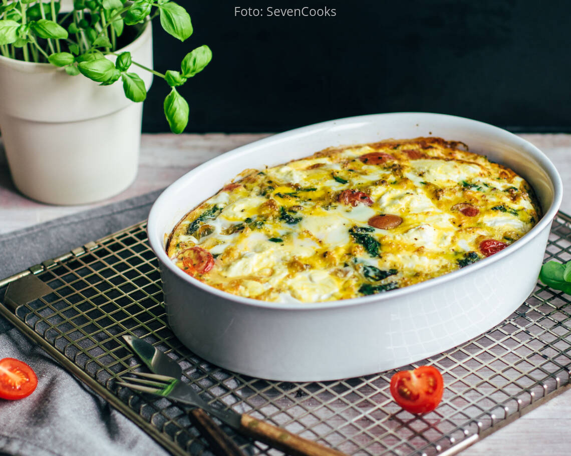 Vegetarisches Rezept: Spinat-Tomaten-Frittata_2