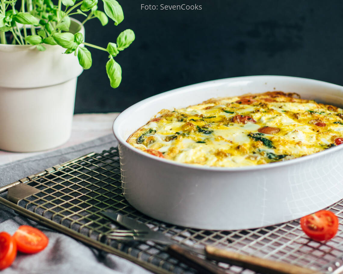 Vegetarisches Rezept: Spinat-Tomaten-Frittata_3