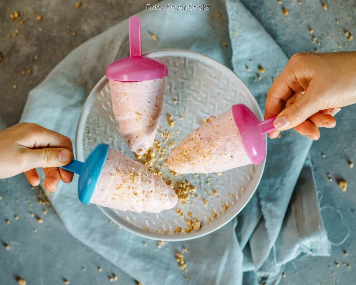 Vegetarisches Rezept: Strawberry-Cheescake-Eis 1