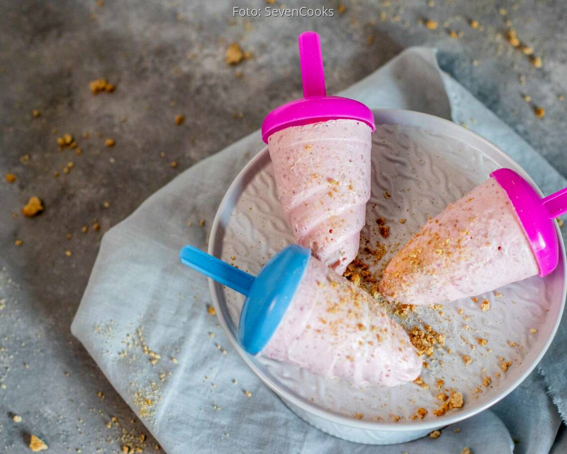 Vegetarisches Rezept: Strawberry-Cheescake-Eis 2