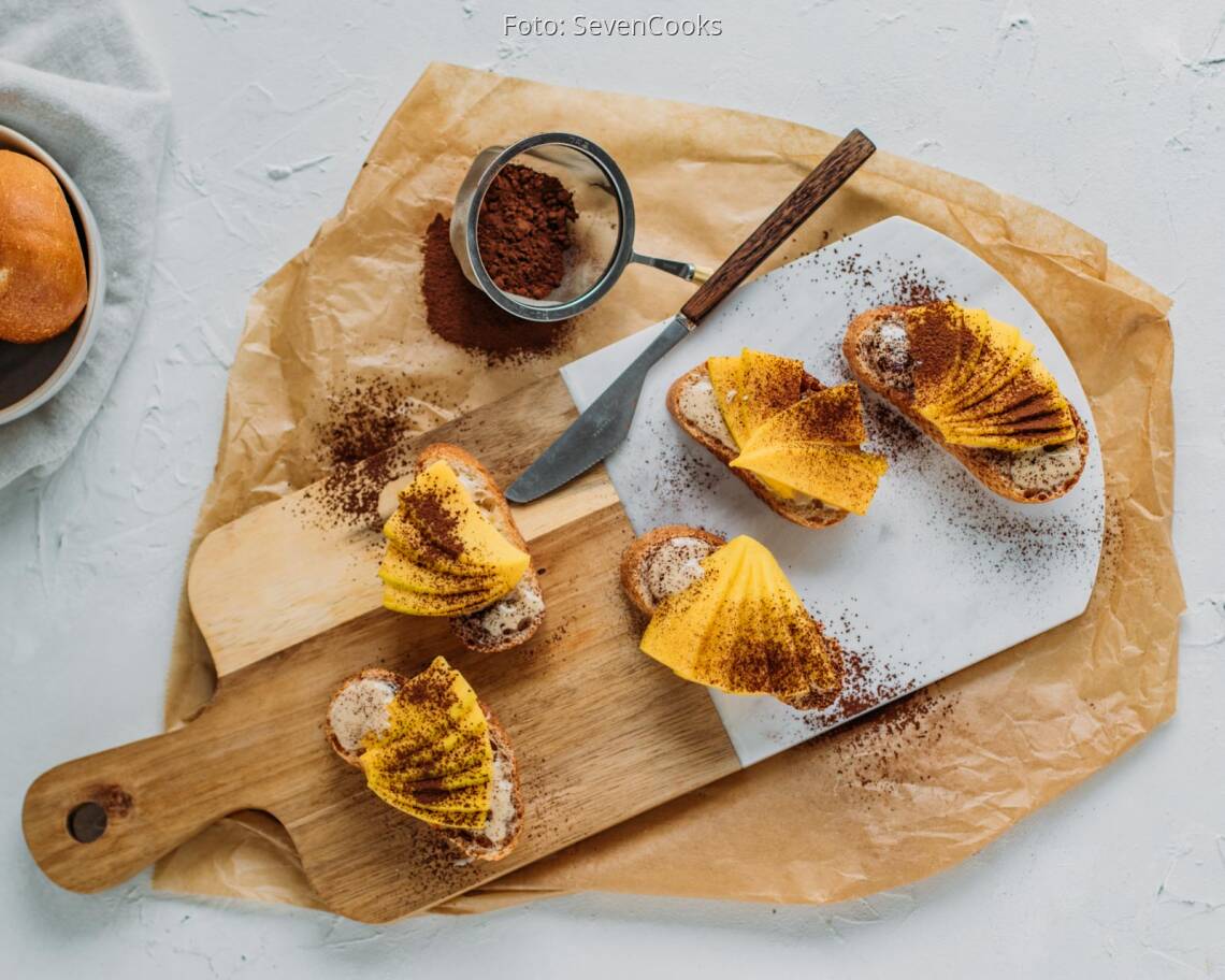 Vegetarisches Rezept: Sunny Breakfast mit Mango und Kakao 1