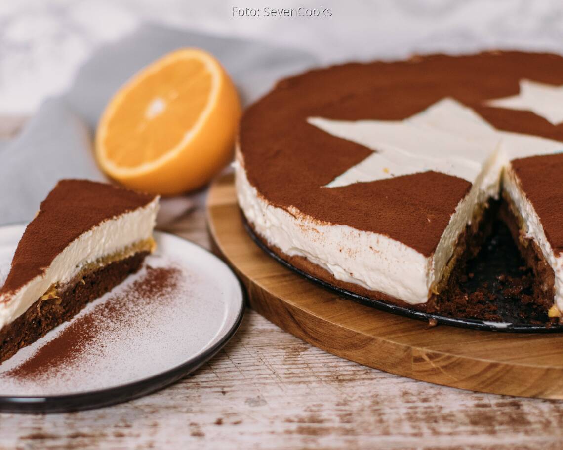 Vegetarisches Rezept: Tiramisu-Torte mit Orangen 1