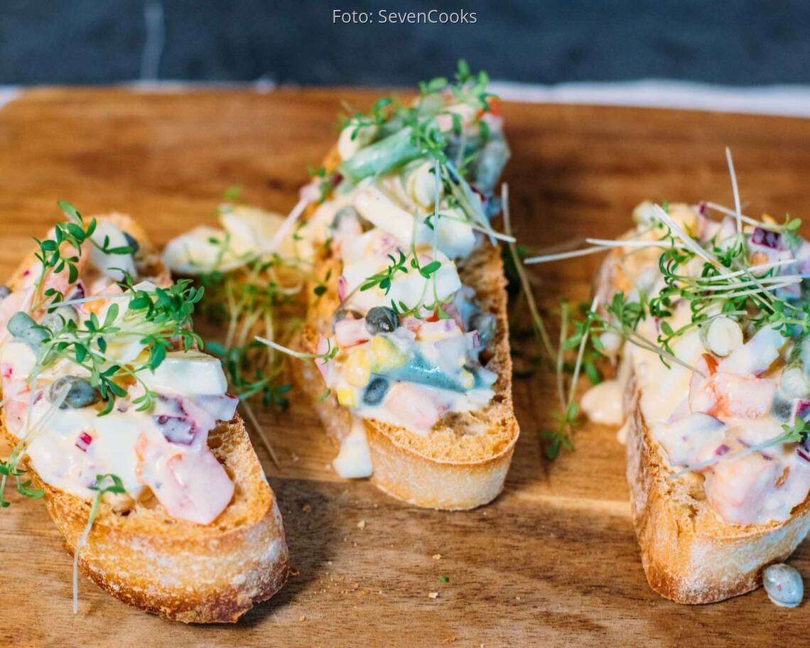 Vegetarisches Rezept: Tomaten-Eiersalat 2