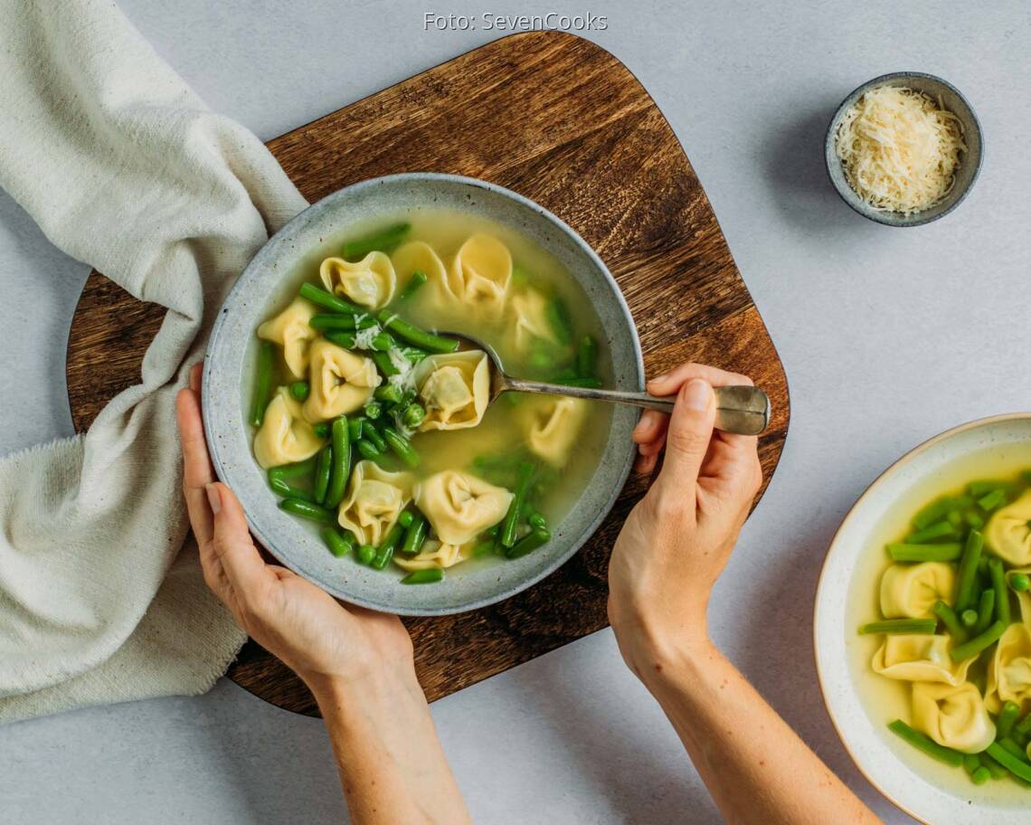 Vegetarisches Rezept: Tortellini in brodo 2