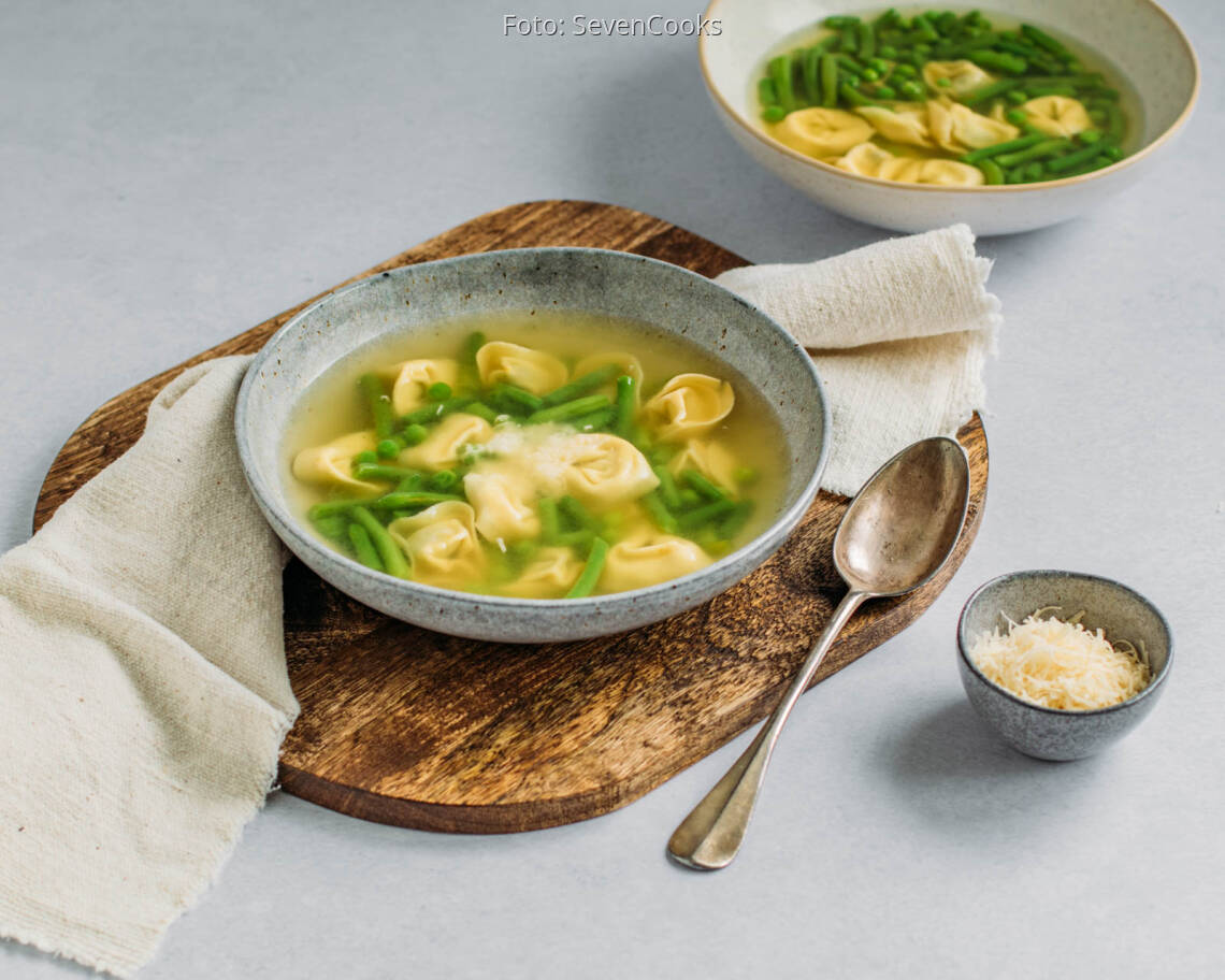 Vegetarisches Rezept: Tortellini in brodo 3