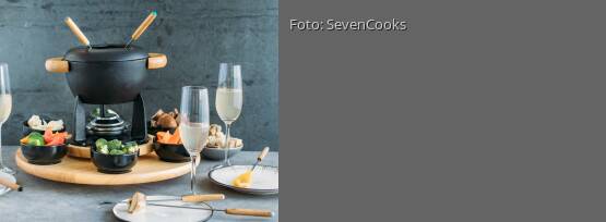 Rezeptbild für "Vegetarisches Fondue mit cremiger Brühe"