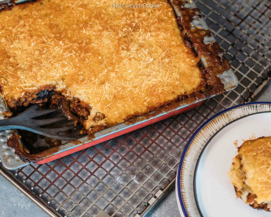 Vegetarisches Rezept: vegetarisches Linsen Auberginen Moussaka_1