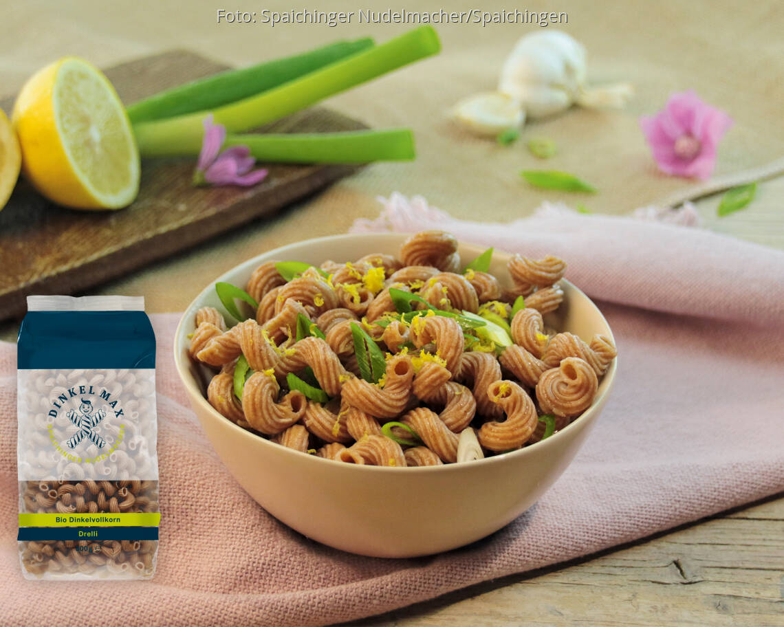 Vegetarisches Rezept: Vollkorn Drelli al limone von DINKEL MAX