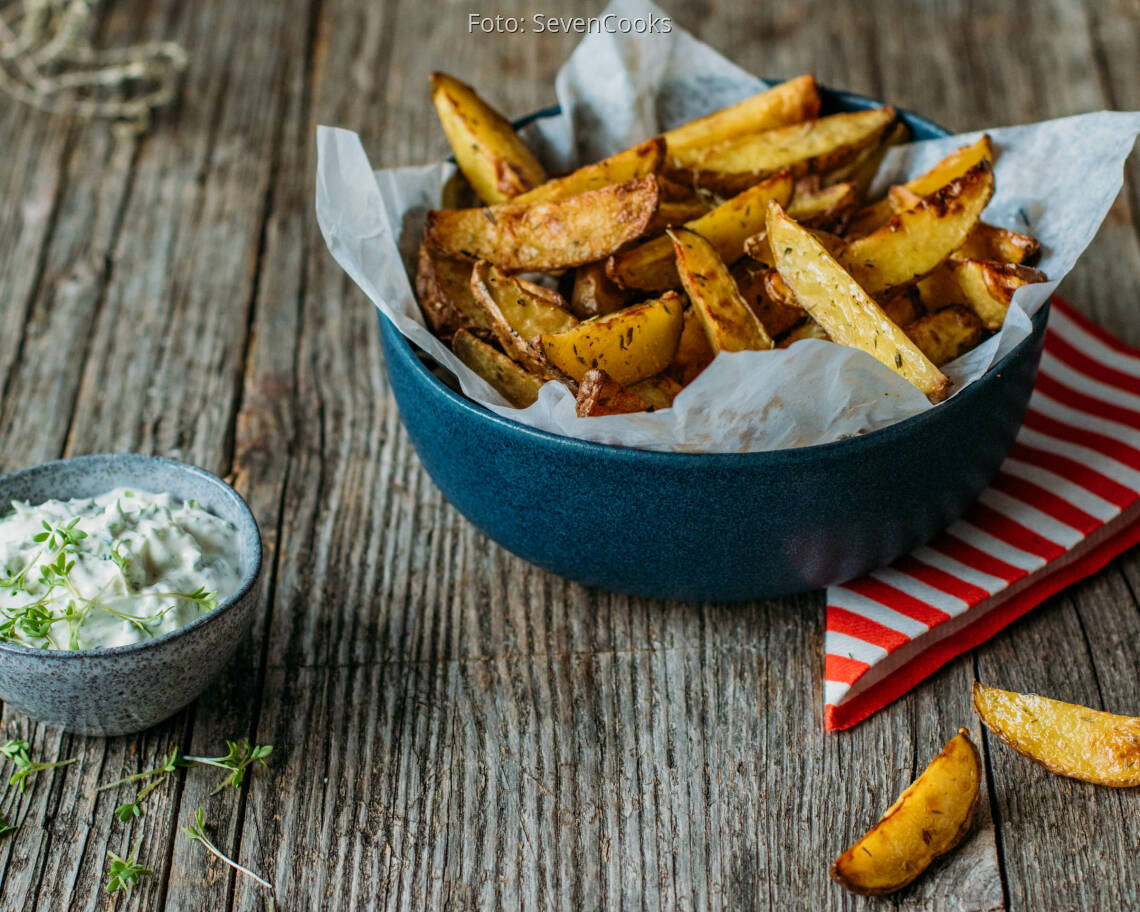 Vegetarisches Rezept: Wedges mit Sour Cream 2