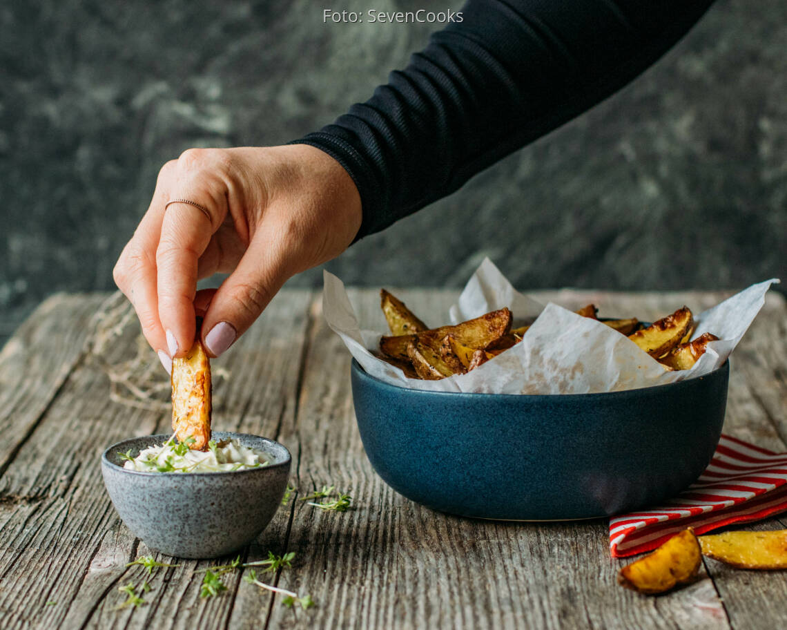 Vegetarisches Rezept: Wedges mit Sour Cream 3