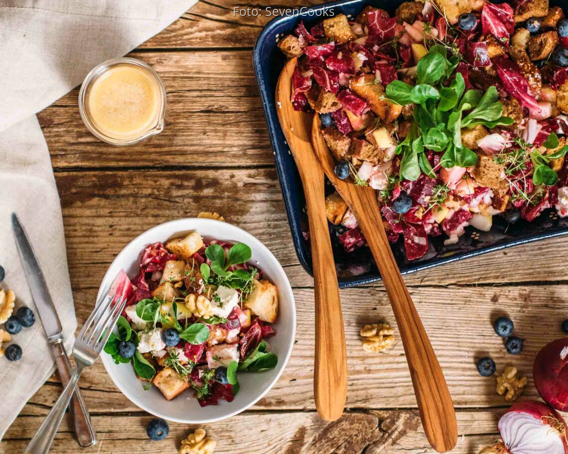 Vegetarisches Rezept: Winterlicher Brotsalat 2