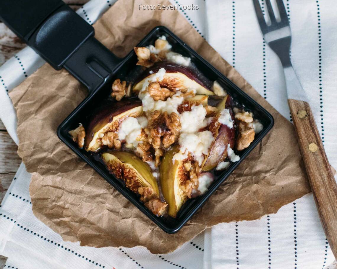 Vegetarisches Rezept: Ziegenkäse-Feigen-Raclette