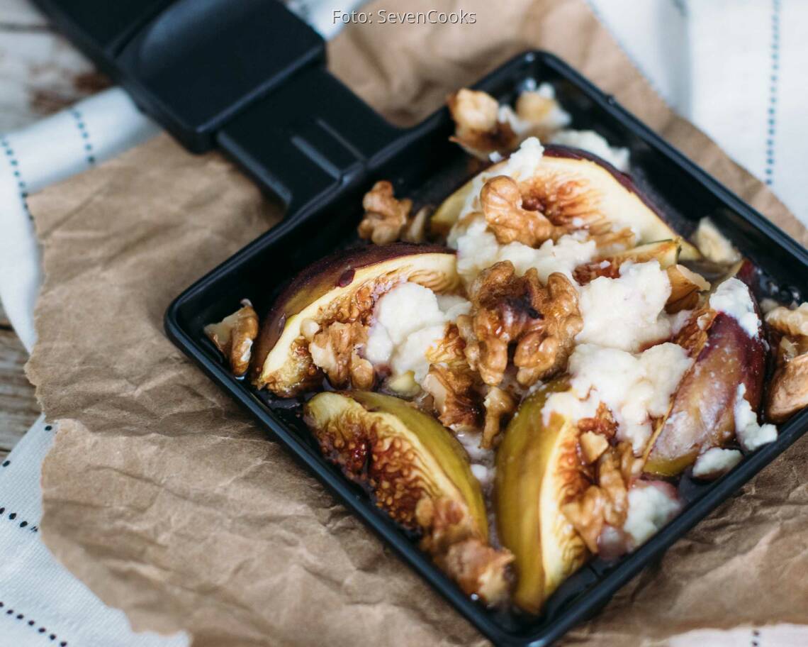 Vegetarisches Rezept: Ziegenkäse-Feigen-Raclette