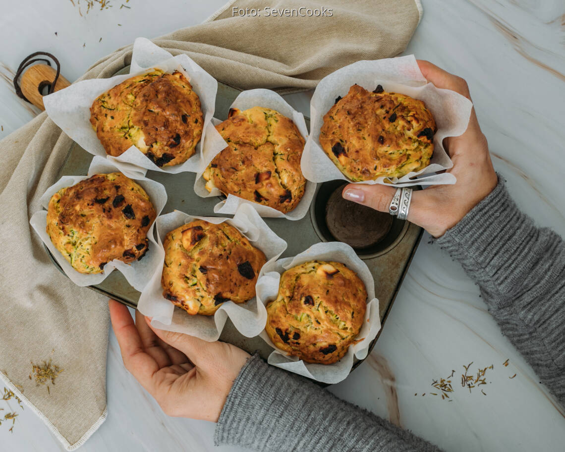 Vegetarisches Rezept: Zucchini-Feta-Muffins 2