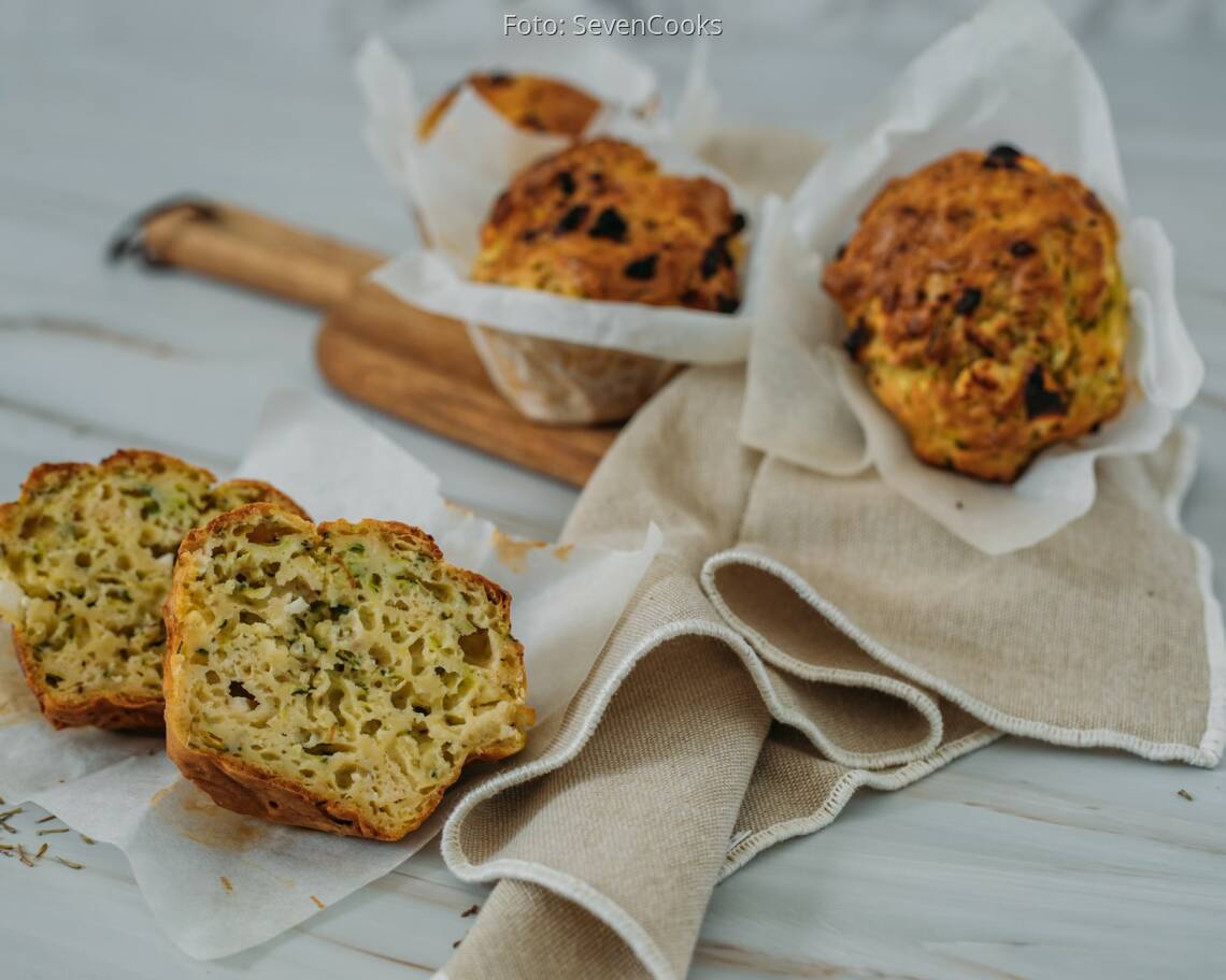 Vegetarisches Rezept: Zucchini-Feta-Muffins 3