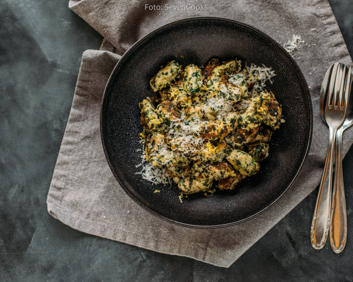 Vegetarsches Rezept: Spinat-Zitronen-Malfatti 3