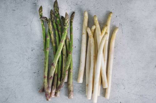 Beide schmecken, aber worin unterscheiden sich grüner und weißer Spargel? Der grüne wächst über der Erde, der weiße darunter.