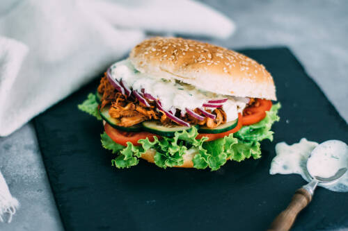 veganer Pulled Pork Burger 