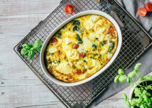 Leckere Frittata mit Spinat