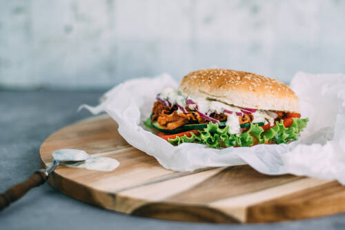 Jackfruit - veganer Pulled Pork Burger