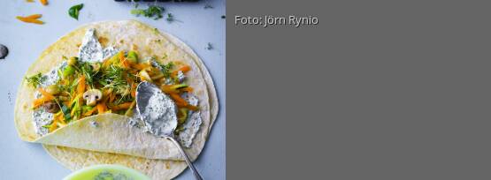 Rezeptbild für "Wraps mit Gemüse und Kräutercreme"