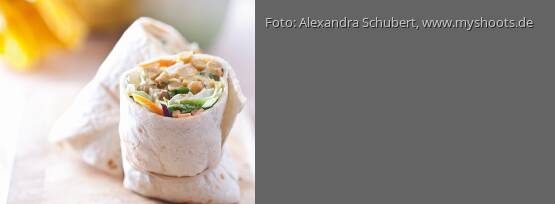 Rezeptbild für "Wraps mit Kichererbsenfüllung"
