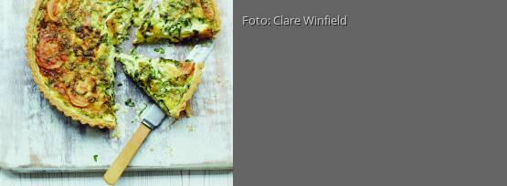 Rezeptbild für "Ziegenkäse-Tarte mit Bärlauch"