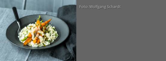 Rezeptbild für "Zitronenrisotto mit Kardamom-Möhren"