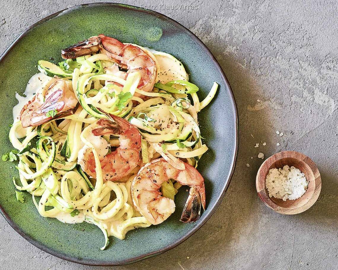 Zoodles mit Garnelen